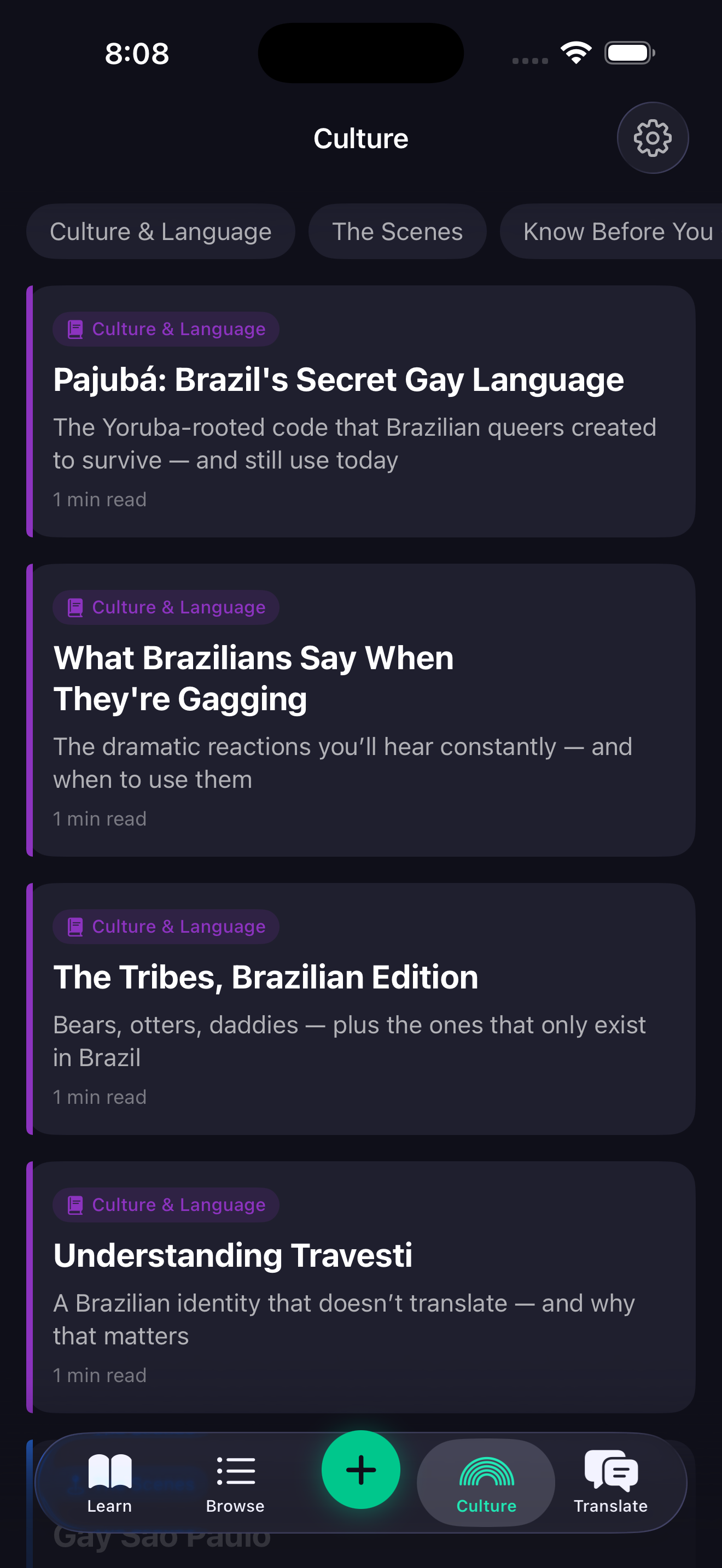 Explore Brazilian culture and language articles